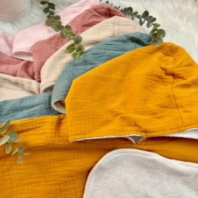 Cape de bain bébé en coton biologique ultra douce – Naturelle et écologique