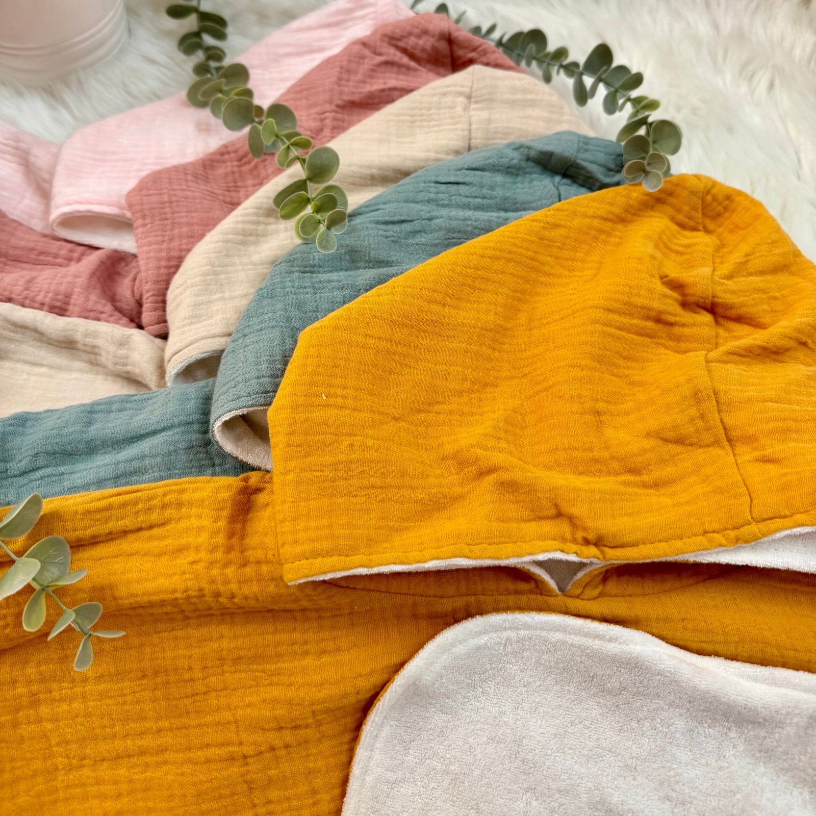 Cape de bain bébé en coton biologique ultra douce – Naturelle et écologique